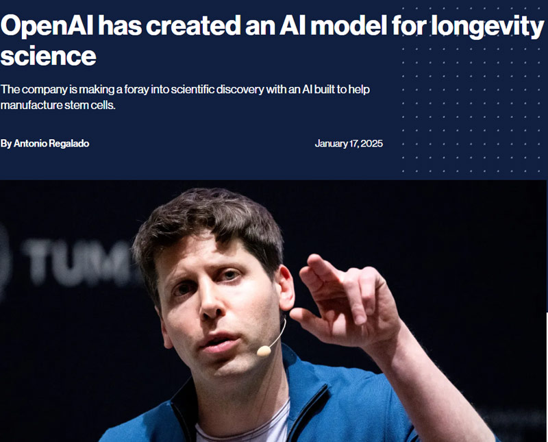 OpenAl has created an Almodel forlo<i></i>ngevity science