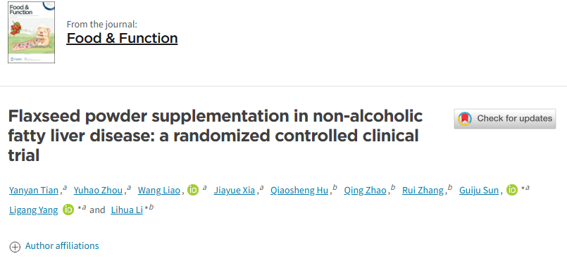 Flaxseed powder supplementation in non-alcoholic fatty liver disease: a randomized co<i></i>ntrolled clinical trial